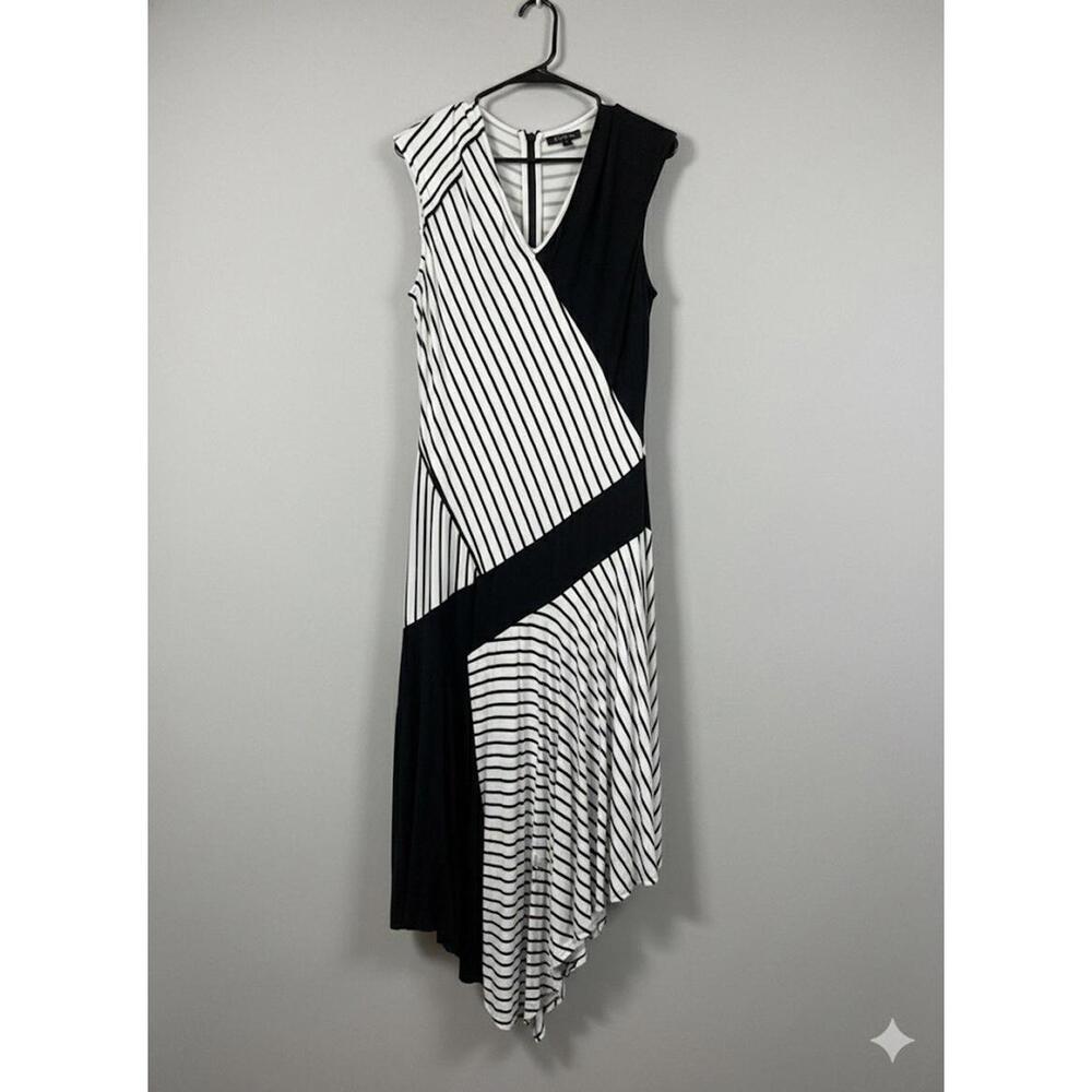 Cato Women's V-Neck Maxi Striped Dress Size XL